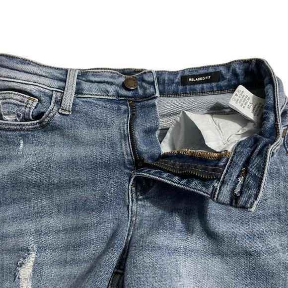 Judy Blue Womens Jean Shorts Size 3/26 Mid Rise Zip Fly Cut Off Distressed Denim - Picture 3 of 11